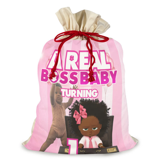 Real boss baby Santa bag Santa Claus Drawstring Bag 21"x32" (One-Sided Printing)