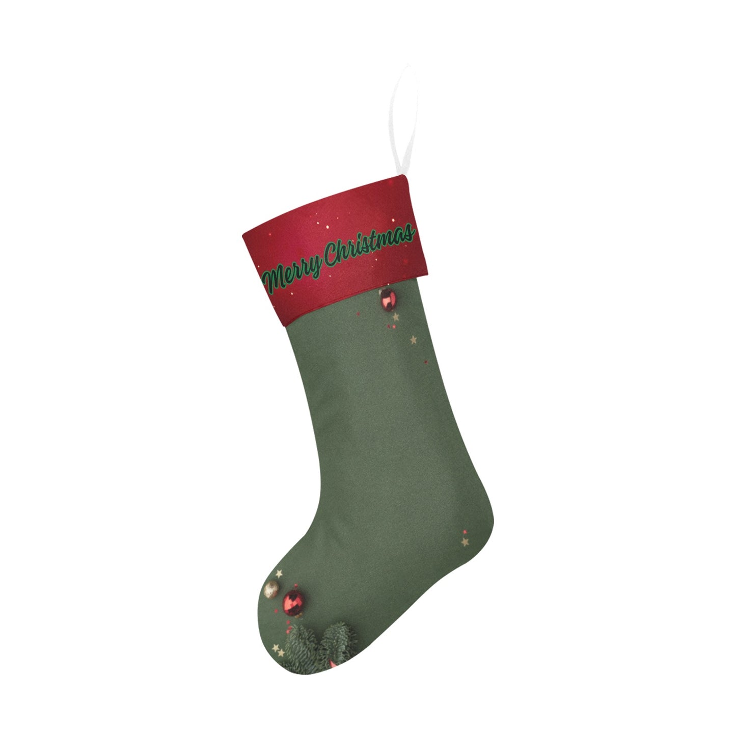 Green Merry Christmas Stocking Christmas Stocking