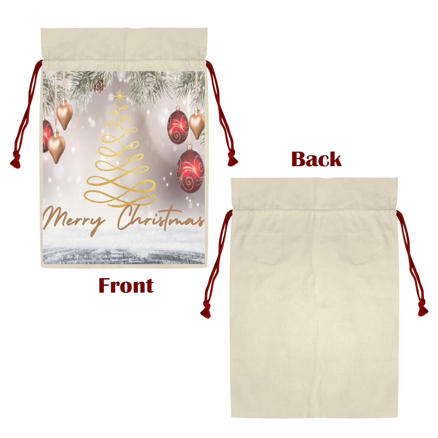 Merry Christmas Santa Bag Santa Claus Drawstring Bag 21"x32" (One-Sided Printing)