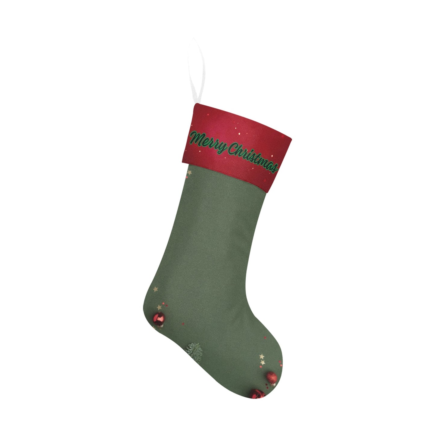 Green Merry Christmas Stocking Christmas Stocking